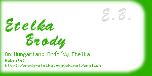 etelka brody business card